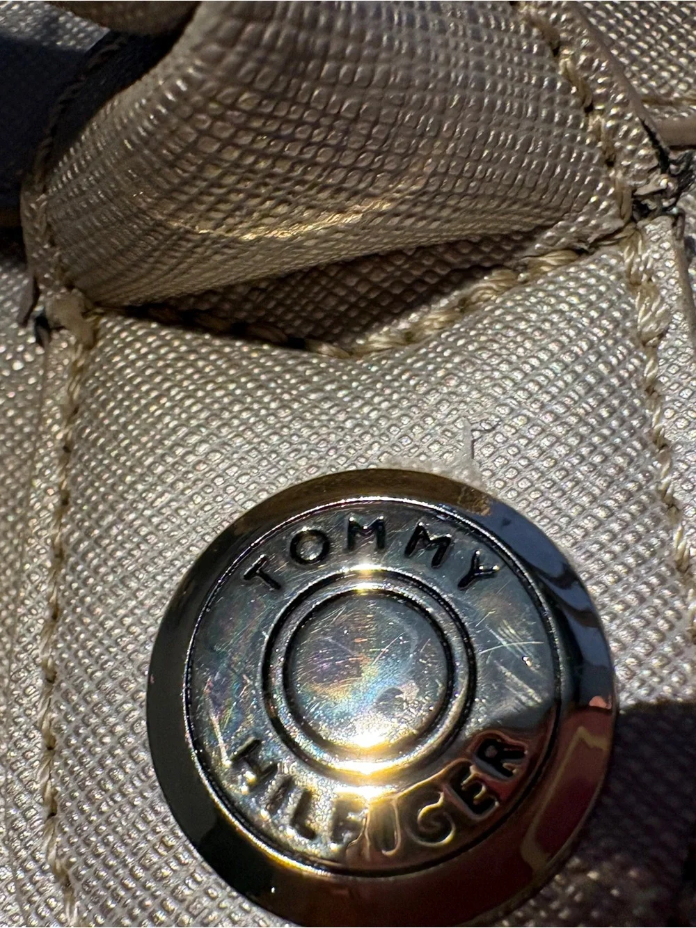 Tommy Hilfiger Metallic Gold Women’s Tote Bag - Designer Style